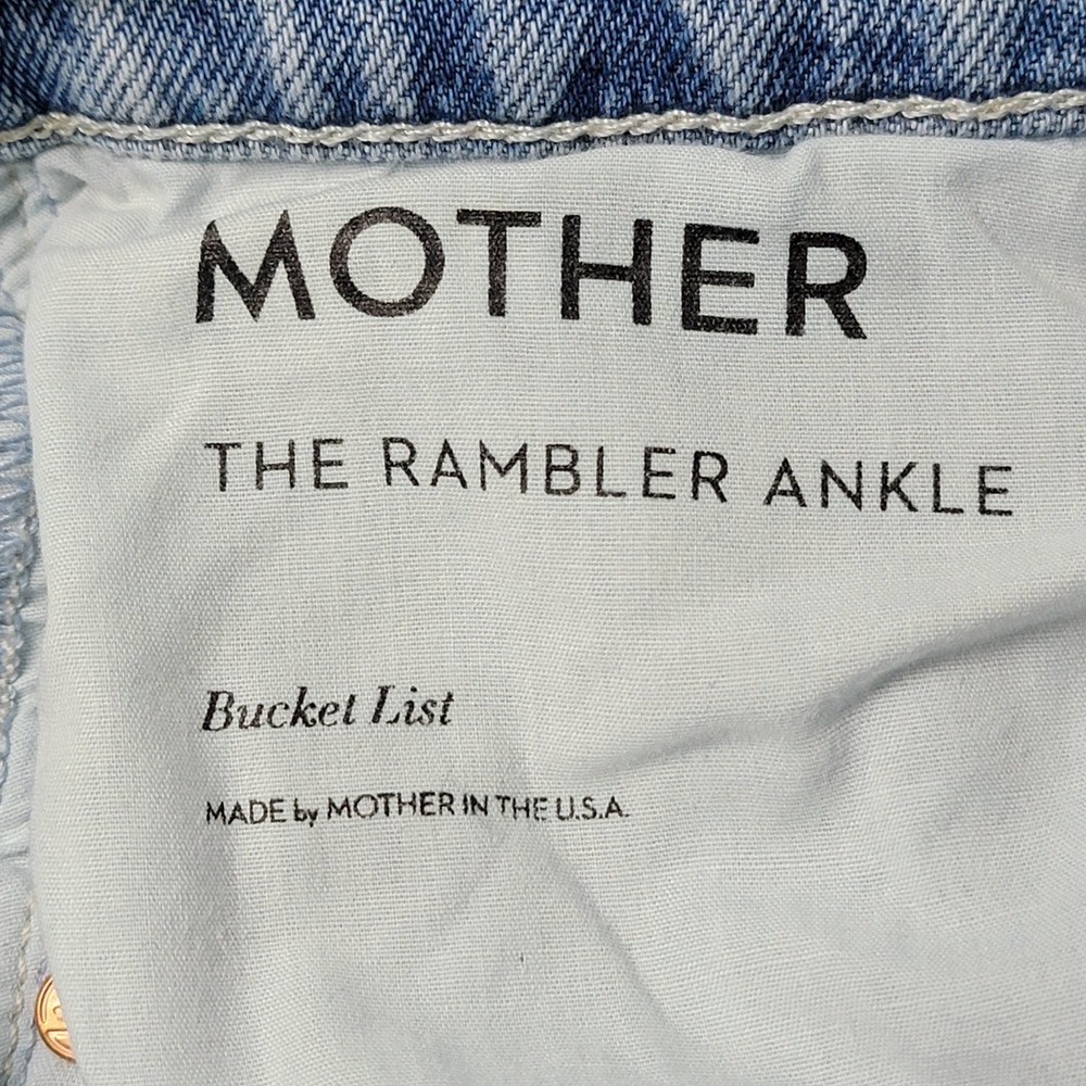 Mother The Rambler Ankle Jeans Women's 28 Bucket List Light Wash Button Fly USA - Picture 4 of 13